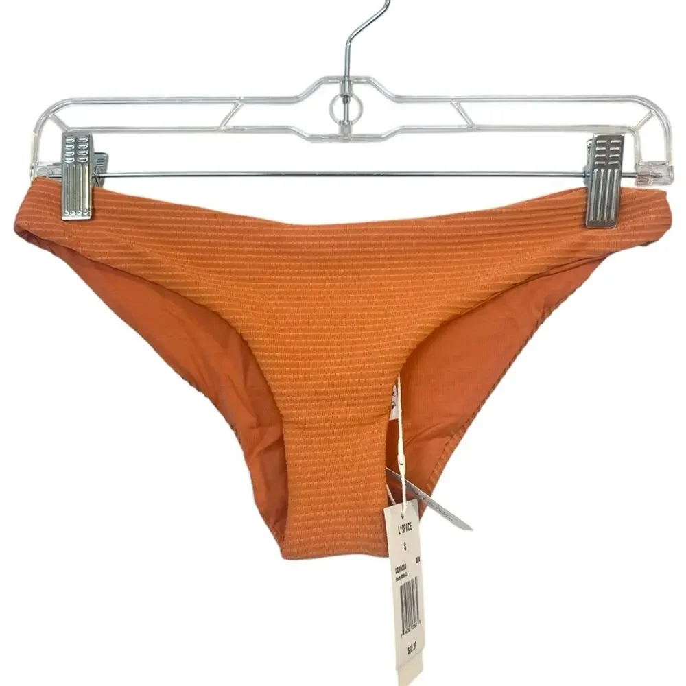 NWT l*space Nikita Top + Sandy Bottom Bikini SET in Sienna sz S Ribbed Eco Chic